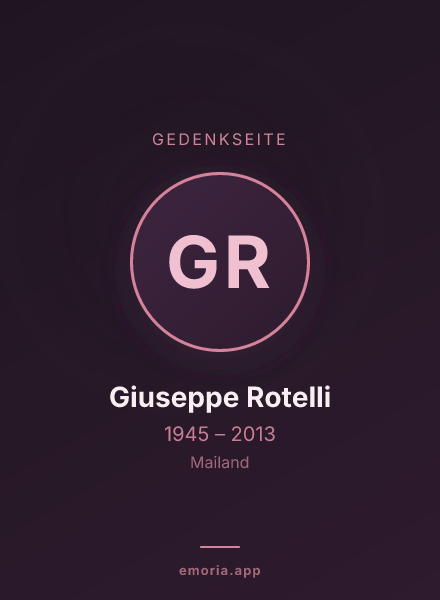 Gedenkportrait von Giuseppe Rotelli