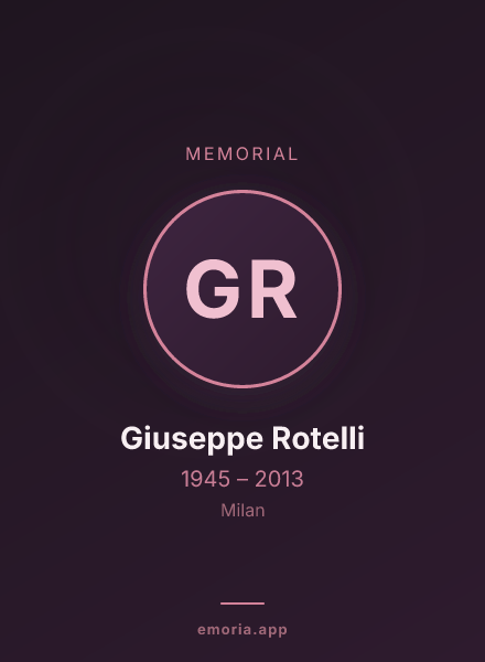 Memorial portrait of Giuseppe Rotelli