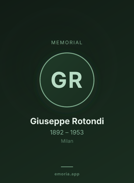 Memorial portrait of Giuseppe Rotondi