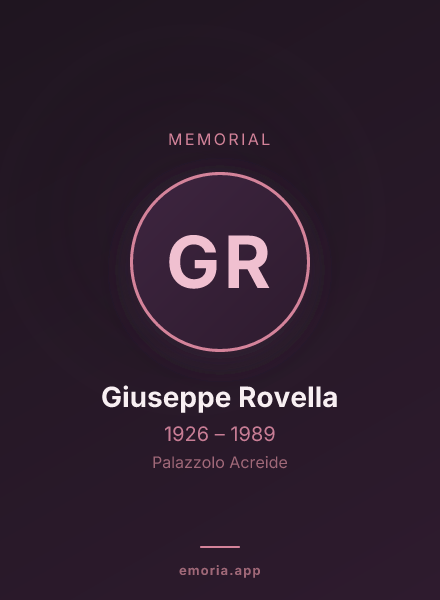 Memorial portrait of Giuseppe Rovella