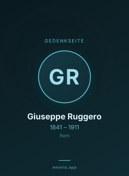 Gedenkportrait von Giuseppe Ruggero