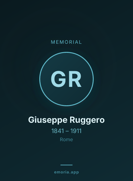 Memorial portrait of Giuseppe Ruggero