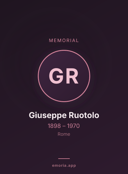 Memorial portrait of Giuseppe Ruotolo