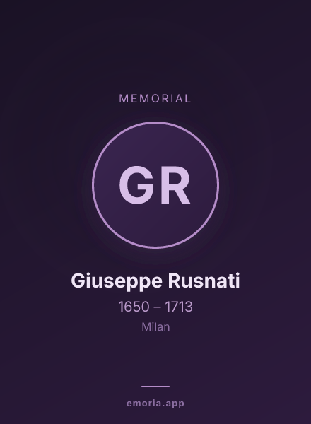 Memorial portrait of Giuseppe Rusnati