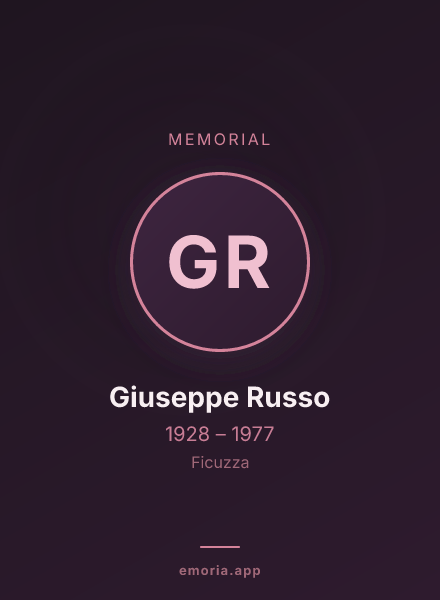 Memorial portrait of Giuseppe Russo