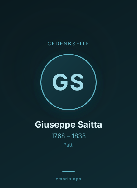 Gedenkportrait von Giuseppe Saitta