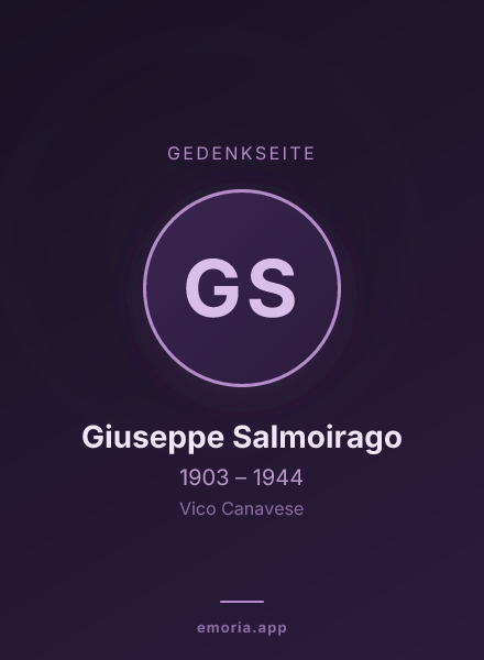 Gedenkportrait von Giuseppe Salmoirago