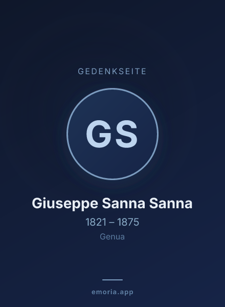 Gedenkportrait von Giuseppe Sanna Sanna