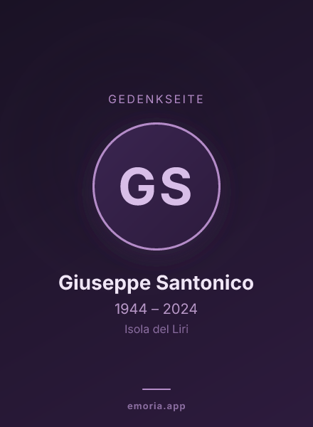 Gedenkportrait von Giuseppe Santonico