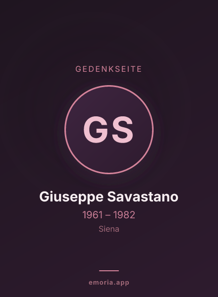 Gedenkportrait von Giuseppe Savastano