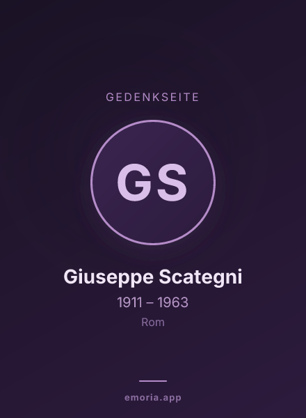 Gedenkportrait von Giuseppe Scategni