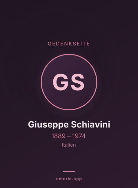 Gedenkportrait von Giuseppe Schiavini