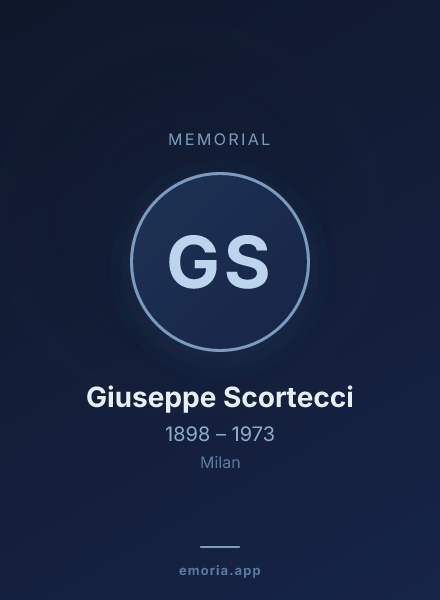 Memorial portrait of Giuseppe Scortecci