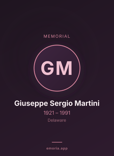 Memorial portrait of Giuseppe Sergio Martini