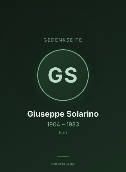Gedenkportrait von Giuseppe Solarino