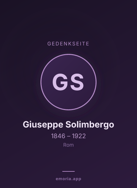 Gedenkportrait von Giuseppe Solimbergo