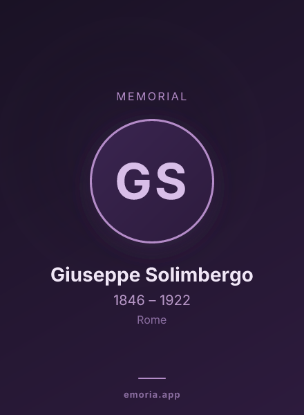 Memorial portrait of Giuseppe Solimbergo