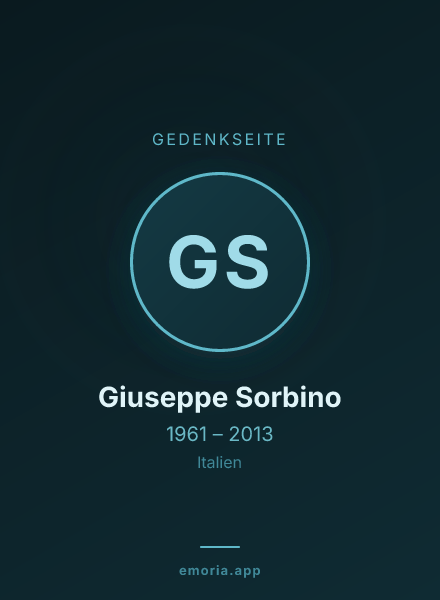 Gedenkportrait von Giuseppe Sorbino