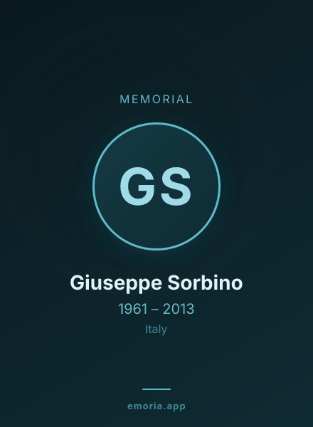 Memorial portrait of Giuseppe Sorbino