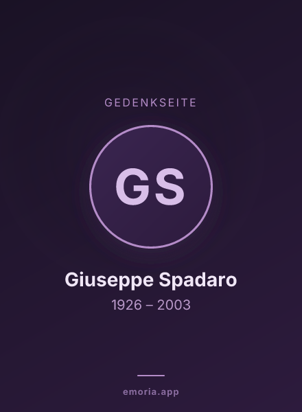 Gedenkportrait von Giuseppe Spadaro