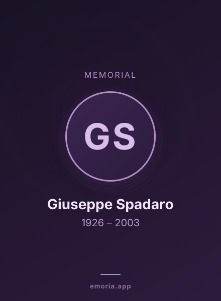 Memorial portrait of Giuseppe Spadaro