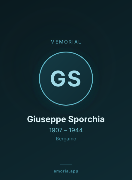 Memorial portrait of Giuseppe Sporchia