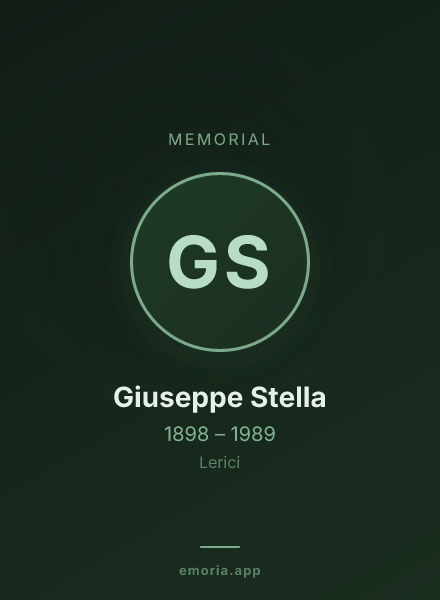 Memorial portrait of Giuseppe Stella