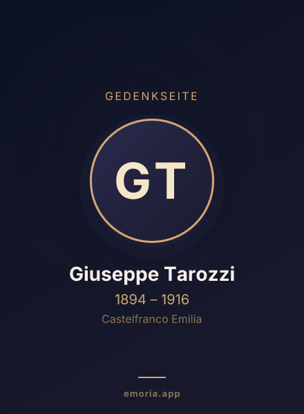 Gedenkportrait von Giuseppe Tarozzi
