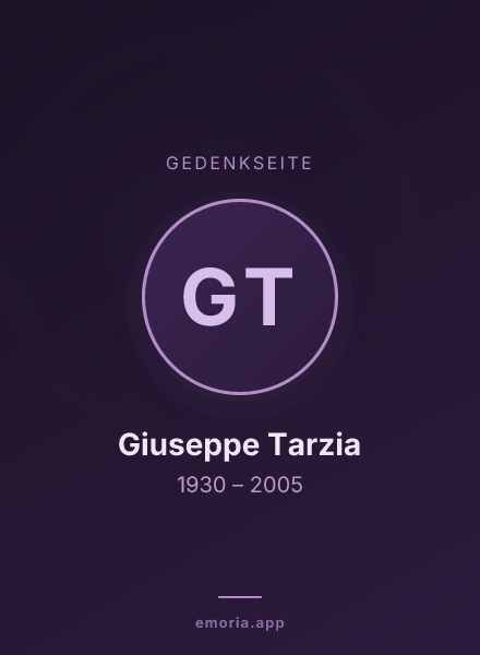 Gedenkportrait von Giuseppe Tarzia