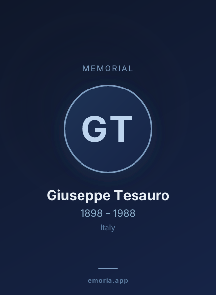 Memorial portrait of Giuseppe Tesauro