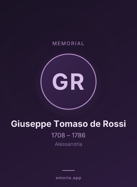 Memorial portrait of Giuseppe Tomaso de Rossi