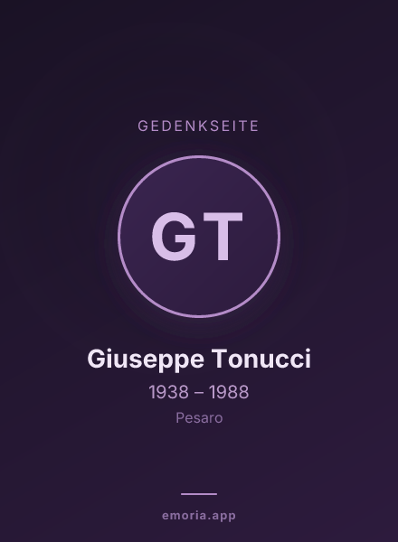 Gedenkportrait von Giuseppe Tonucci
