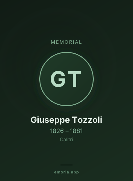 Memorial portrait of Giuseppe Tozzoli
