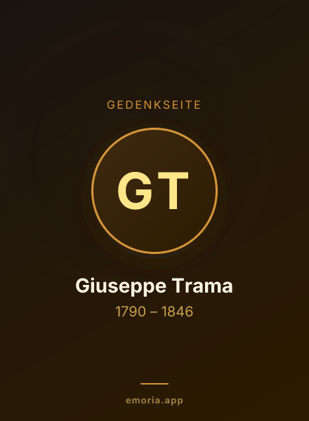 Gedenkportrait von Giuseppe Trama