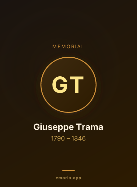 Memorial portrait of Giuseppe Trama