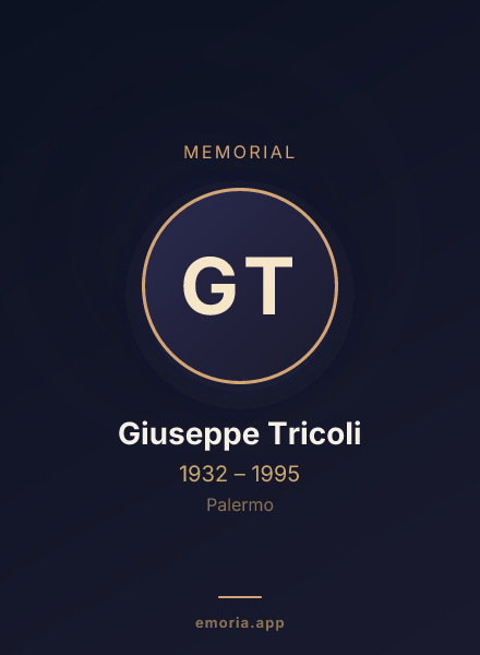 Memorial portrait of Giuseppe Tricoli