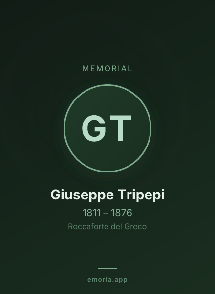 Memorial portrait of Giuseppe Tripepi