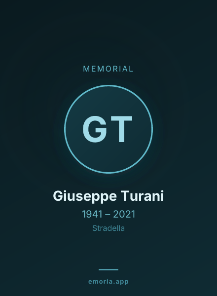 Memorial portrait of Giuseppe Turani