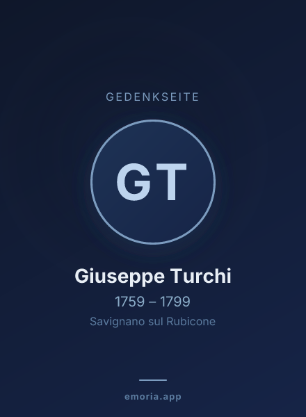 Gedenkportrait von Giuseppe Turchi