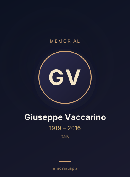 Memorial portrait of Giuseppe Vaccarino