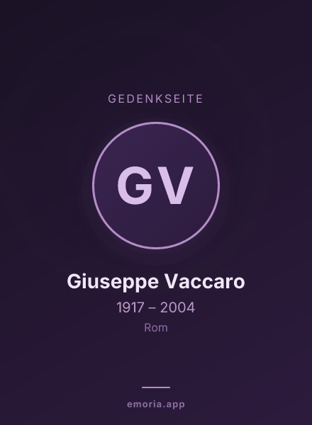 Gedenkportrait von Giuseppe Vaccaro