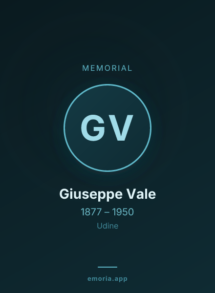 Memorial portrait of Giuseppe Vale