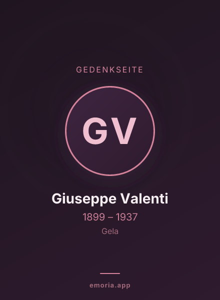 Gedenkportrait von Giuseppe Valenti