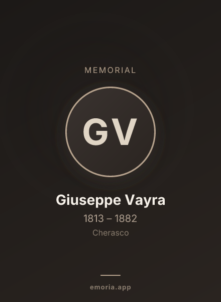 Memorial portrait of Giuseppe Vayra