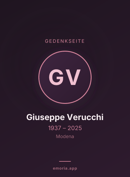 Gedenkportrait von Giuseppe Verucchi