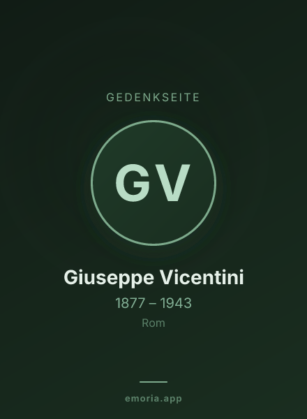 Gedenkportrait von Giuseppe Vicentini
