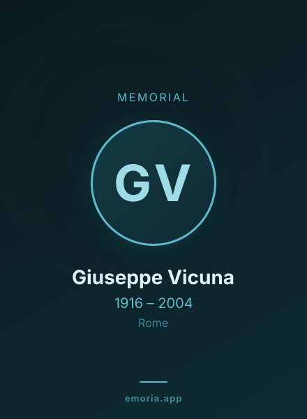 Memorial portrait of Giuseppe Vicuna