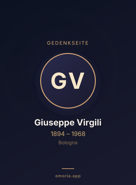 Gedenkportrait von Giuseppe Virgili