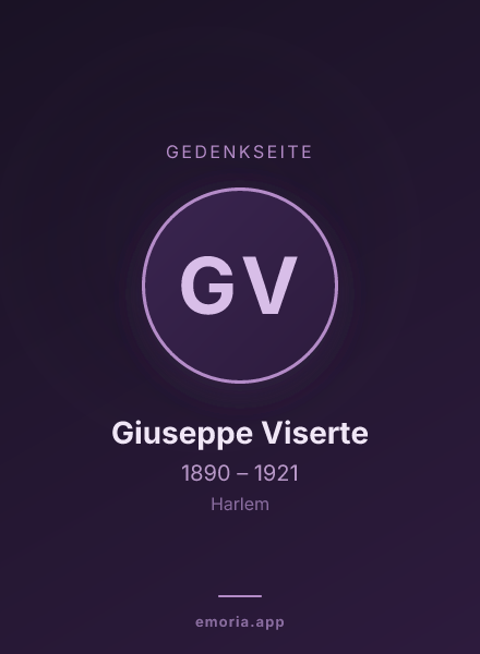 Gedenkportrait von Giuseppe Viserte