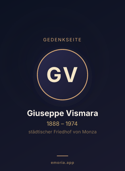 Gedenkportrait von Giuseppe Vismara